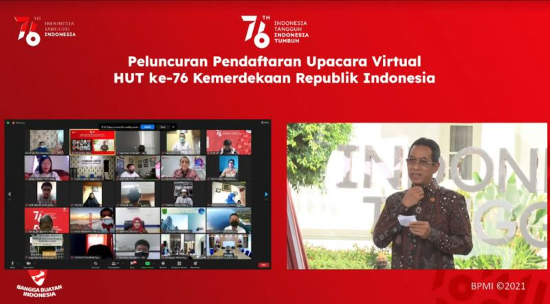 Pemerintah membuka pendaftaran peserta upacara bendera secara virtual dalam rangka peringatan HUT ke-76 RI. (Foto: MNC Media)