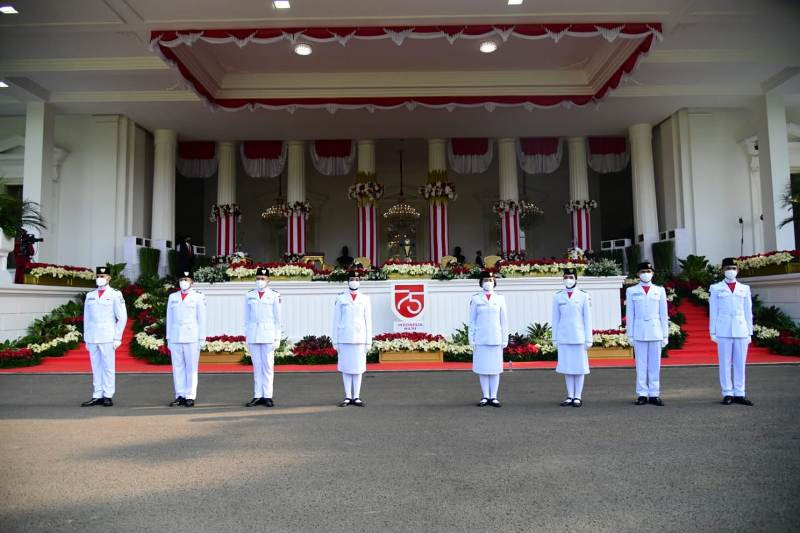 Jelang Upacara HUT RI Ke-76 di Istana Merdeka, Berikut Agenda Acaranya (Dok.Okezone)