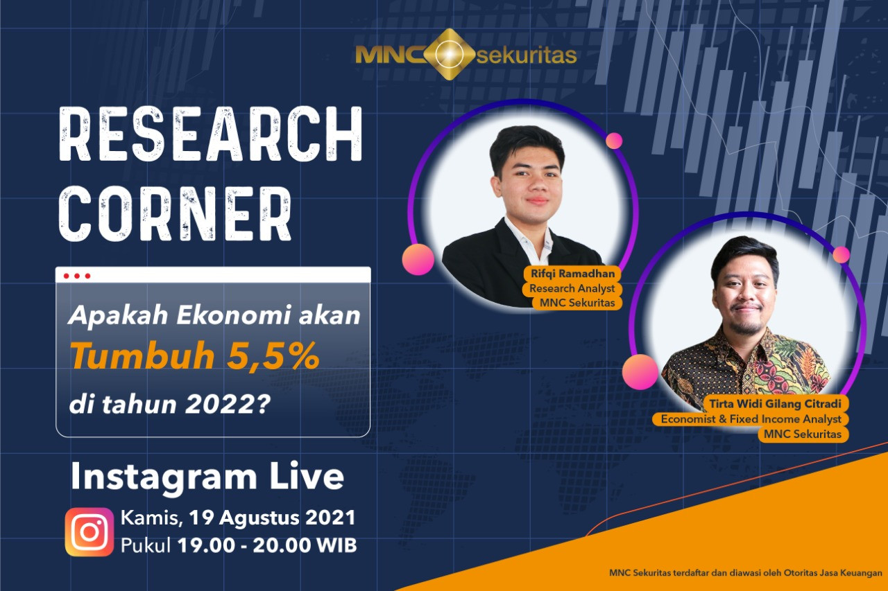 Ekonomi 2022 Diprediksi Tumbuh 5,5 Persen, Potensi Cuannya? Simak IG Live MNC Sekuritas Pukul 19.00 (Dok.MNC Media)