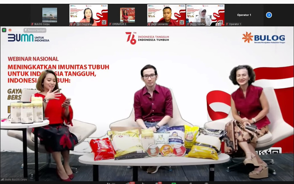 Bulog Gelar Webinar Gaya Hidup Sehat Saat Pandemi Bersama Beras Fortivit (FOTO: MNC Media)