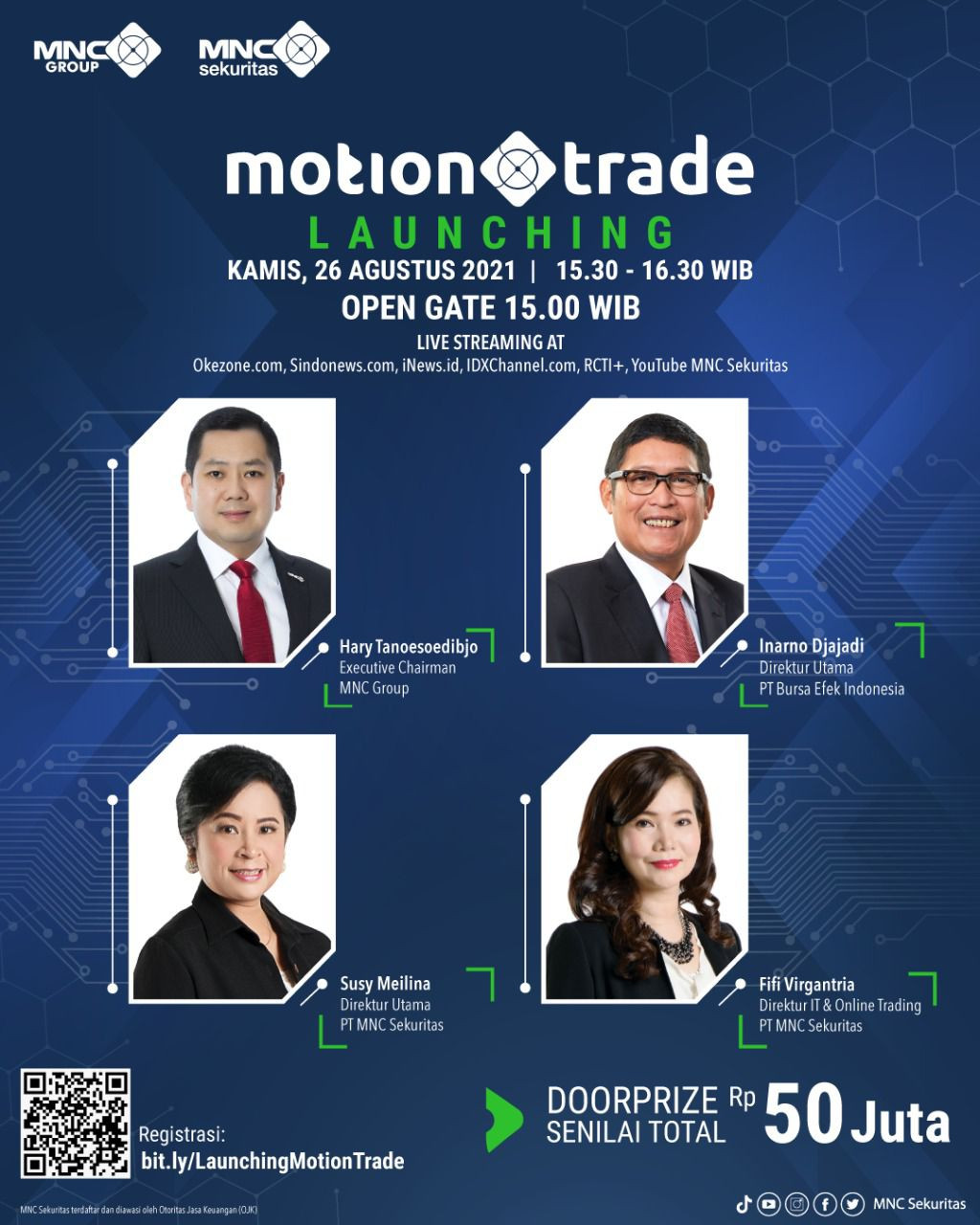 Segera Daftar! Berhadiah Total Rp50 Juta, Ini Link Registrasi Launching MotionTrade! (Foto: MNC Media)