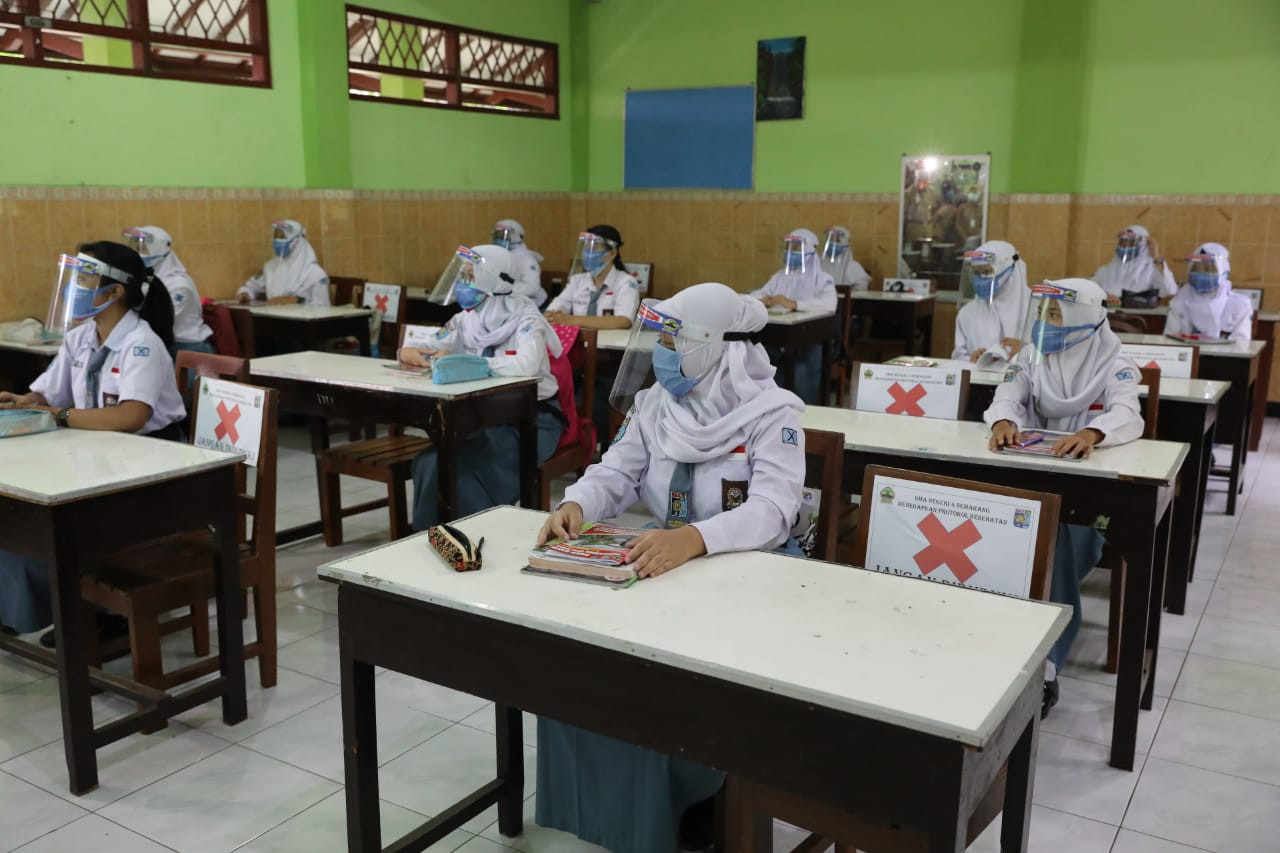 Dinas Pendidikan Kota Bandung memperkirakan 300 sekolah di Kota Bandung bisa menggelar pembelajaran tatap muka terbatas hingga 100 persen. (Foto: MNC Media)