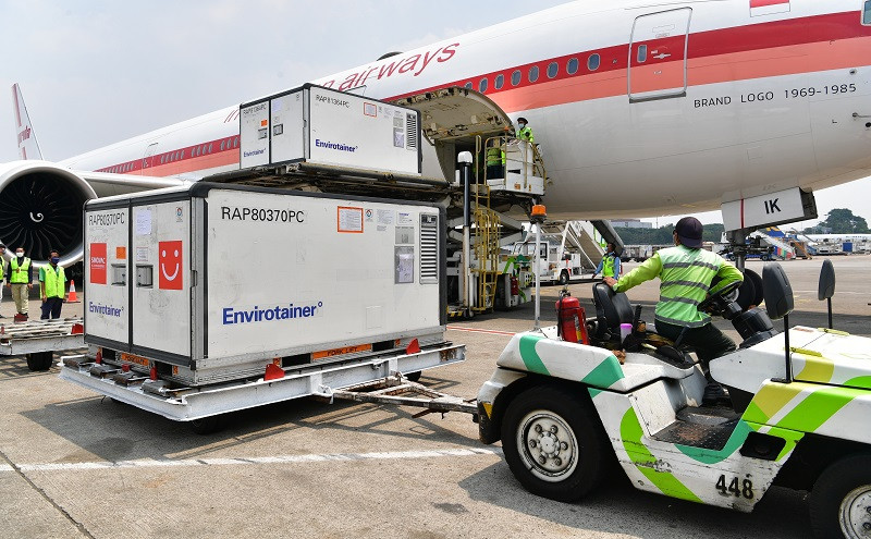 Akhirnya! Enam Juta Vaksin Tahap ke-43 dan 44 Telah Mendarat di Indonesia. (Foto: Kemkominfo)