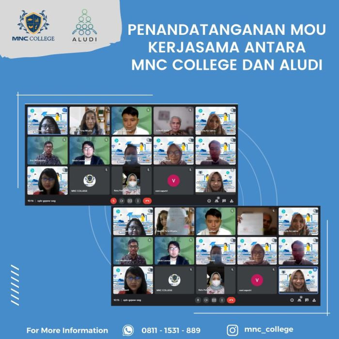 Perkuat Pengembangan Bisnis, MNC College Jalin Kerjasama dengan ALUDI (FOTO: MNC Media)