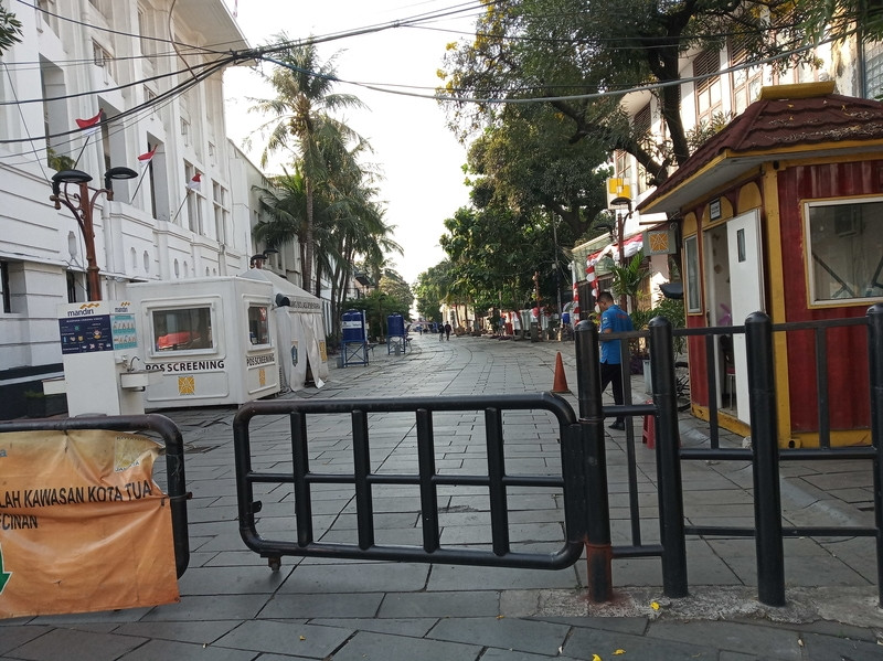 Jadi Zona Bebas Emisi, Revitalisasi Trotoar Kota Tua Rampung Akhir Agustus (Dok.MNC)