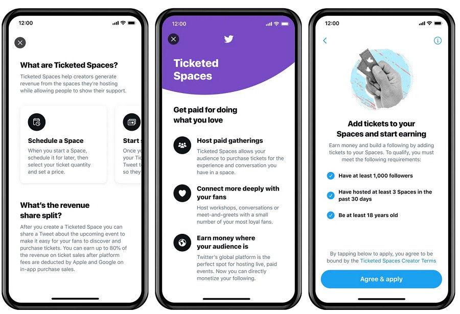 Twitter akhirnya meluncurkan Ticketed Spaces, atau ruang audio langsung berbayar. Â 