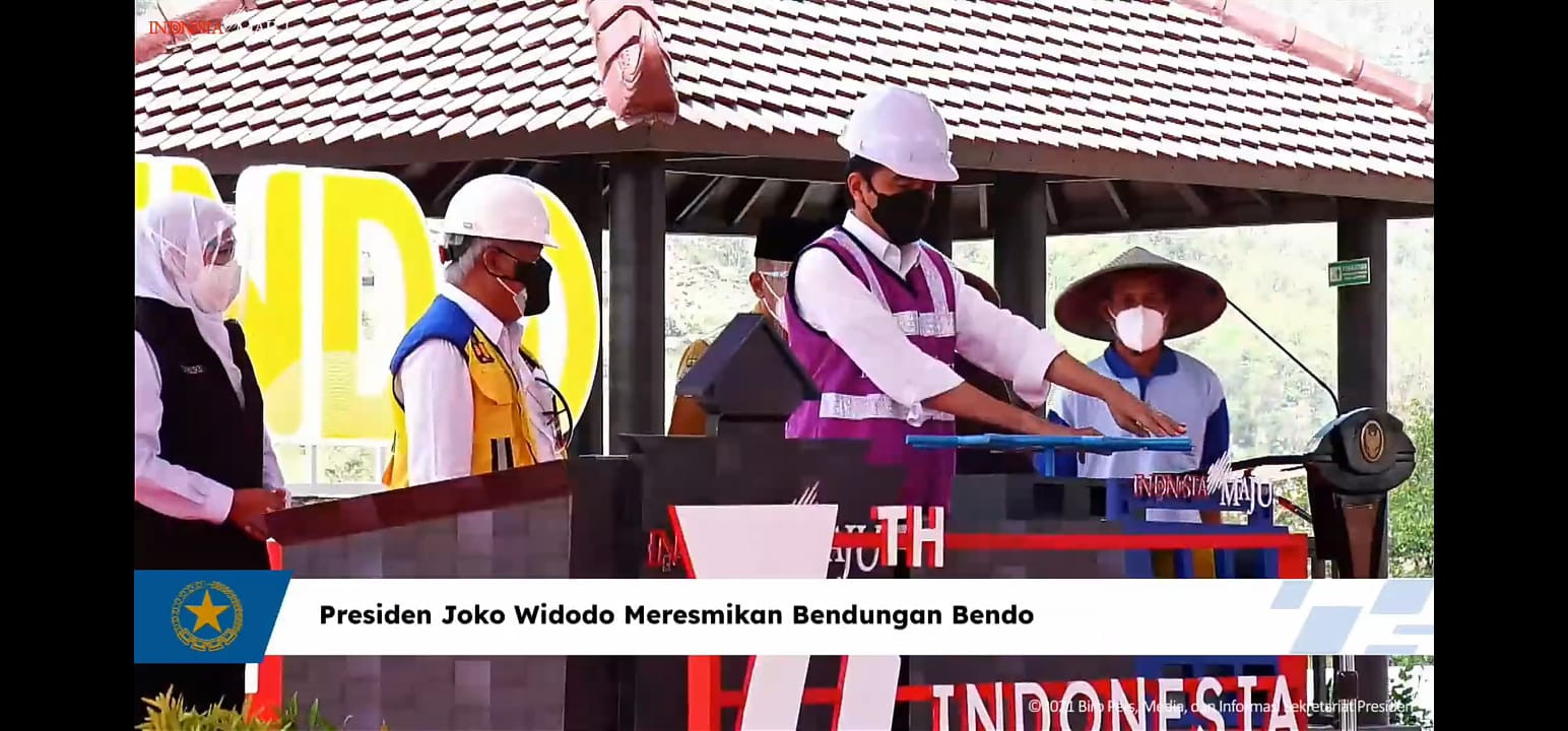 Telan Dana Rp1,1 Triliun, Jokowi Resmikan Bendungan Bendo di Kabupaten Ponorogo (FOTO:MNC Media)
