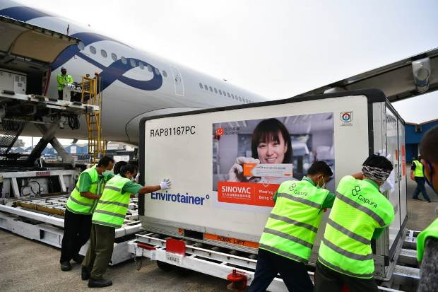 Masuk Tahap ke-61, Sebanyak 1,8 Juta Vaksin Tiba di Tanah Air. (Foto: Kominfo/Advertorial)