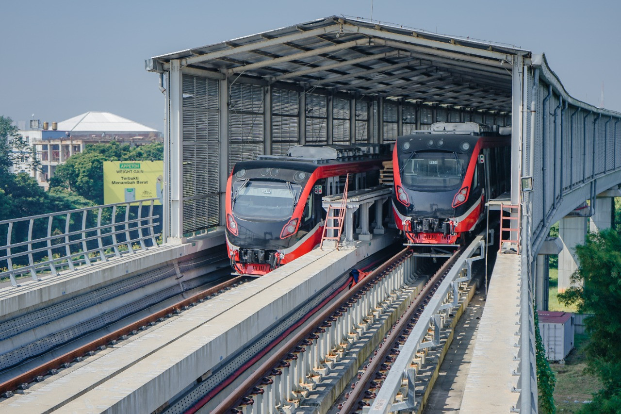 Dua Trainset LRT Jabodebek Masih Perbaikan, Dijadwalkan Kelar November 2023. (Foto MNC Media)