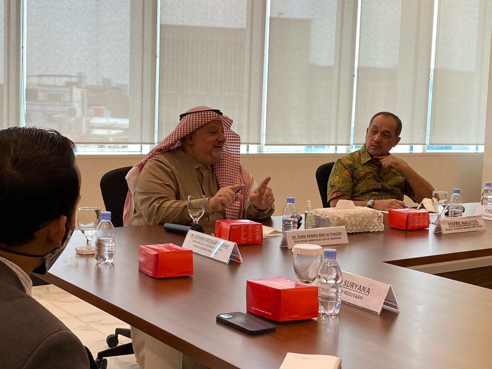 Duta Besar Arab Saudi, Essam bin Abed Al-Thaqafi menyinggung persoalan terkait berhentinya kerjasama Saudi Aramco dengan PT Pertamina. (Foto:  Dominique)