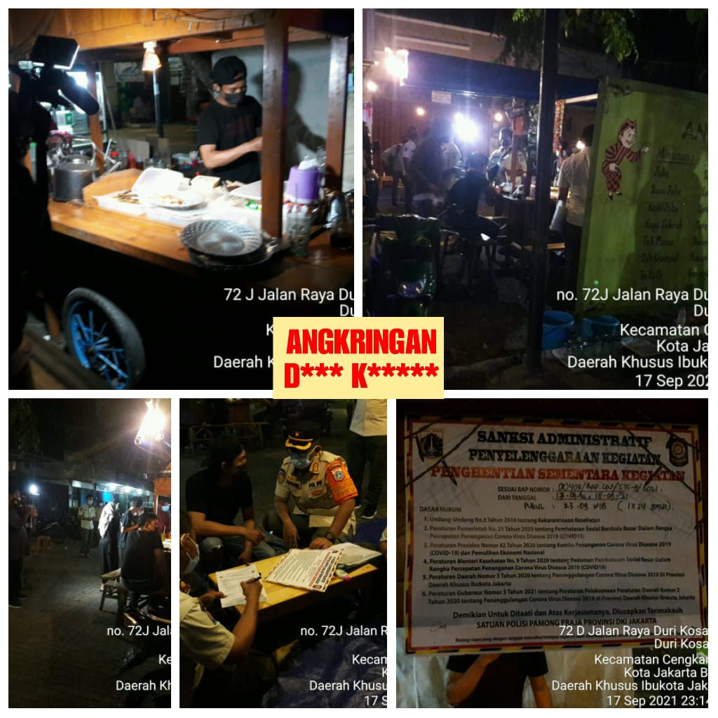 Enam tempat usaha di kawasan Cengkareng, Jakarta Barat ditindak petugas Satpol PP. (Foto: MNC Media)
