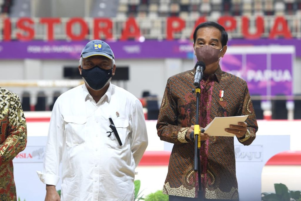 Presiden Joko Widodo (Jokowi) berjanji akan membangun rumah untuk warga Suku Asmat di Merauke, Provinsi Papua. (Foto: MNC Media)