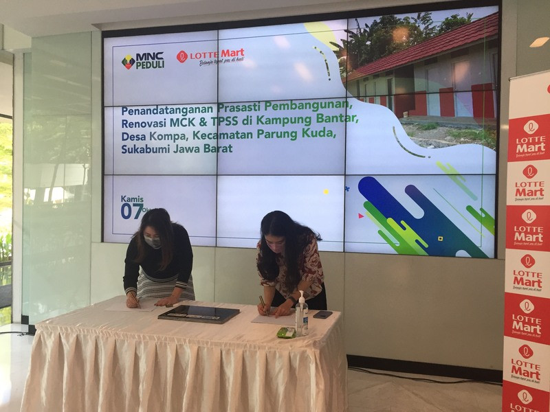 MNC Peduli x Lotte Mart Bangun MCK & Tempat Pembuangan Sampah Sementara di Sukabumi(Dok.MNC Media)