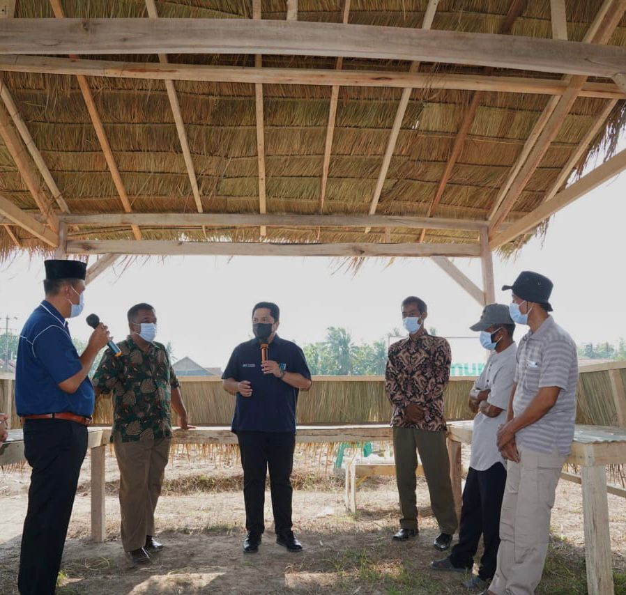 Menteri BUMN Erick Thohir senang dengan peran BUMN dan swasta yang rukun serta kompak bekerja sama mensejahterakan petani di Indonesia. (Foto: MNC Media)