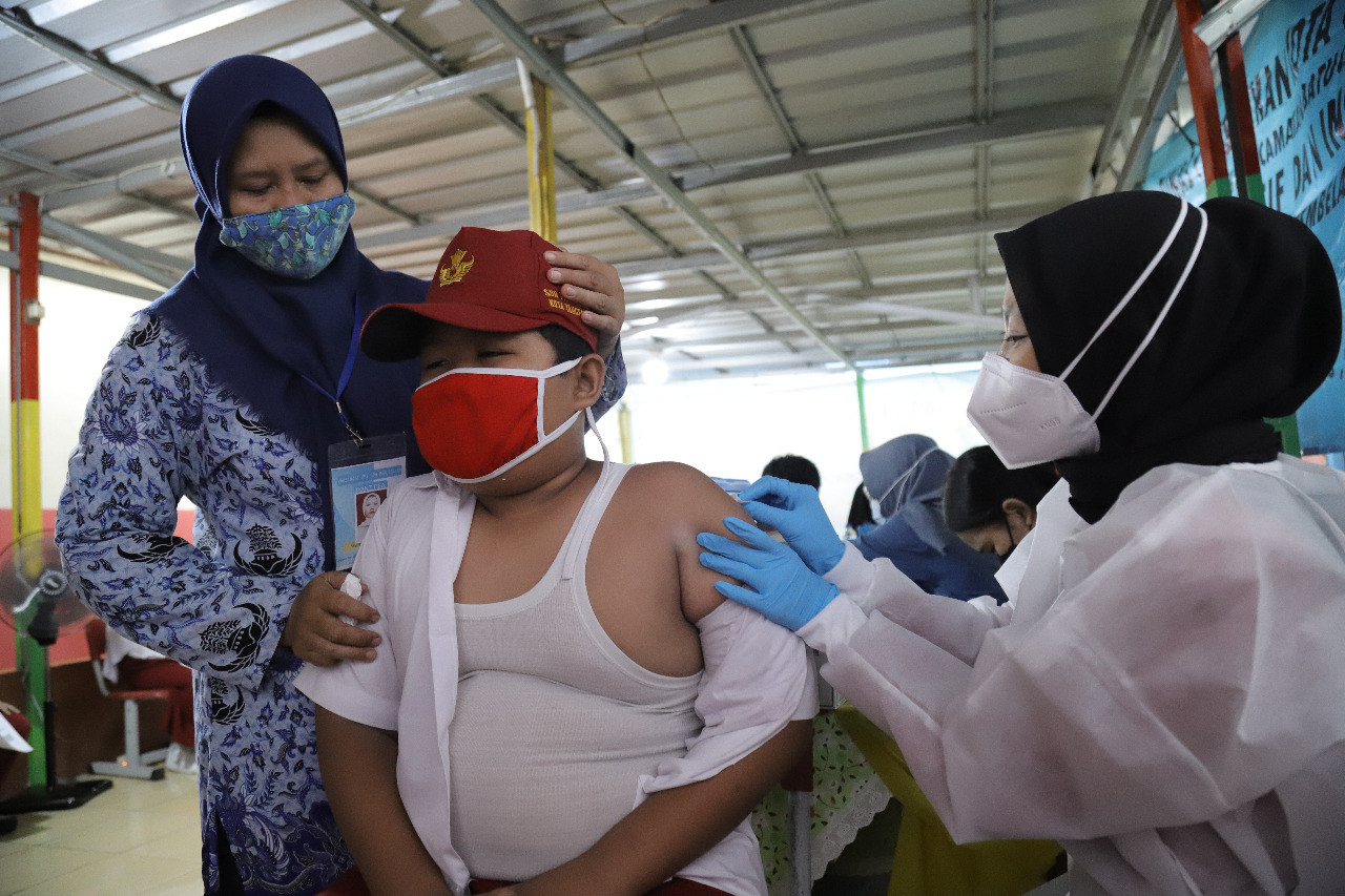 Baru 10 persen dari 448 sekolah di Tangerang  yang diizinkan untuk menggelar PTM terbatas. (Foto: MNC Media)