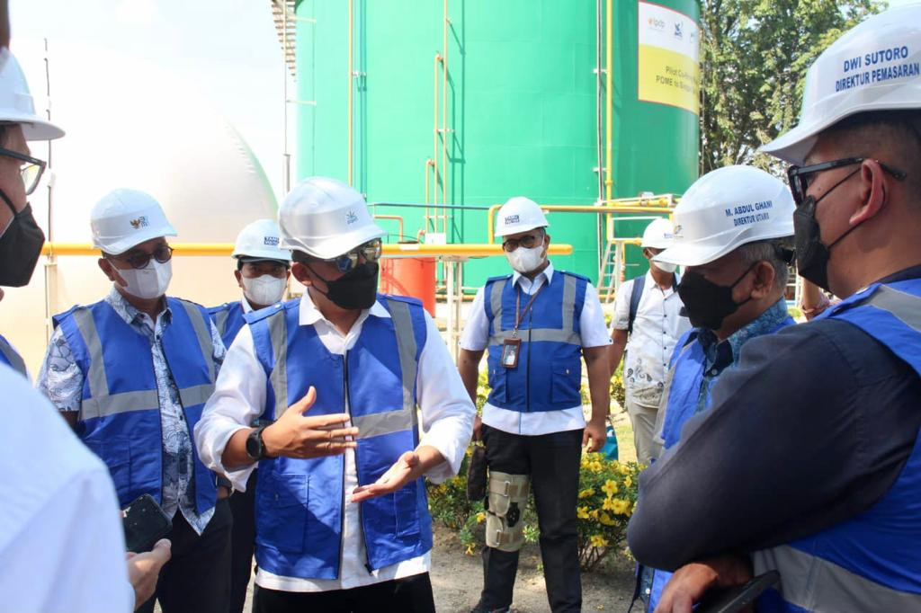PTPN V Manfaatkan Limbah Cair Jadi Pembangkit Listrik Biogas (Dok.Ist)