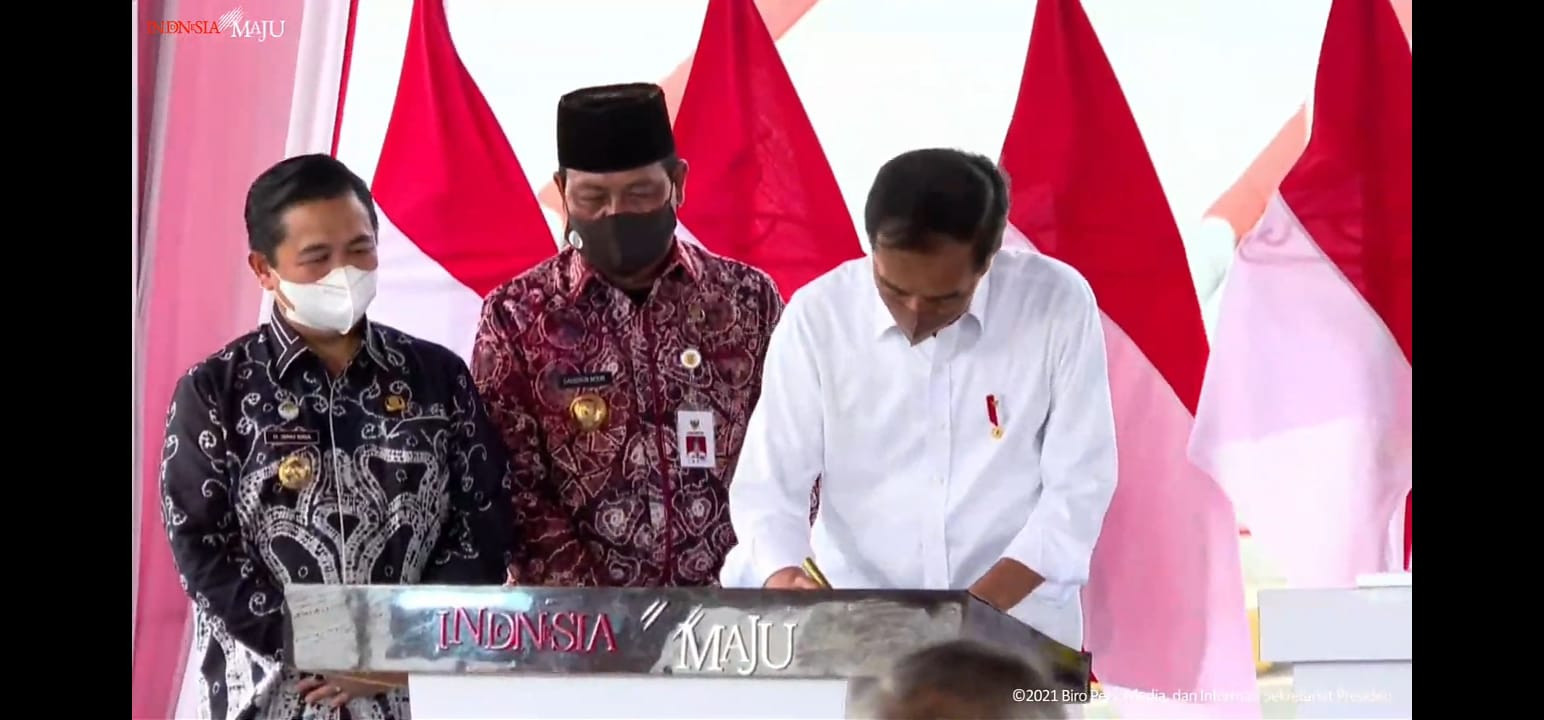 Resmikan Jembatan Sei Alalak di Banjarmasin, Jokowi: Mampu Bertahan 100 Tahun (FOTO: MNC Media)
