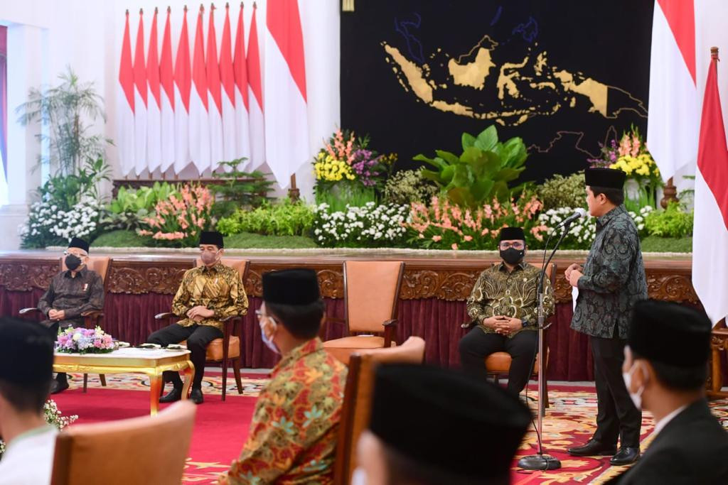 Erick Thohir Optimis Santri Bisa Jadi Pilar Ekonomi Syariah RI (dok:  Courtesy: Biro Pers, Media, dan Informasi Sekretariat Presiden)