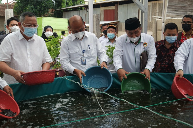 Kenalkan Sistem Bioflok, KKP Ajak Santri Terapkan Ekonomi Biru (Dok.MNC Media)