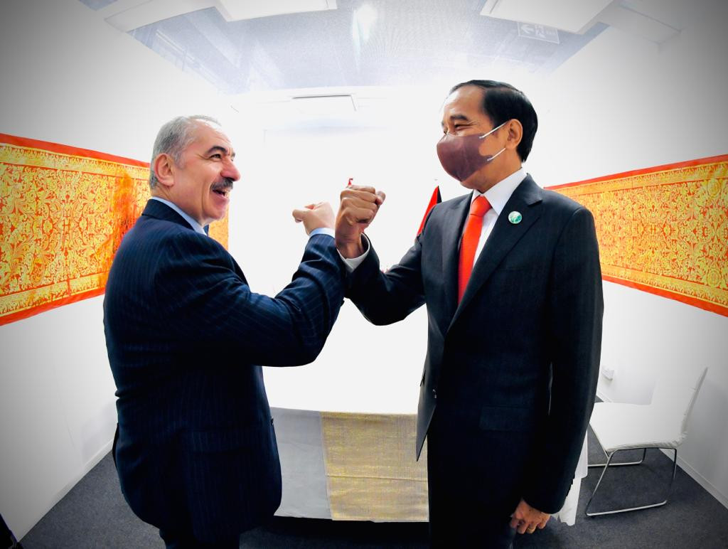 Temui PM Shtayyeh, Jokowi: Palestina Selalu Jadi Perhatian Penting Indonesia (Dok:  Biro Pers Sekretariat Presiden)