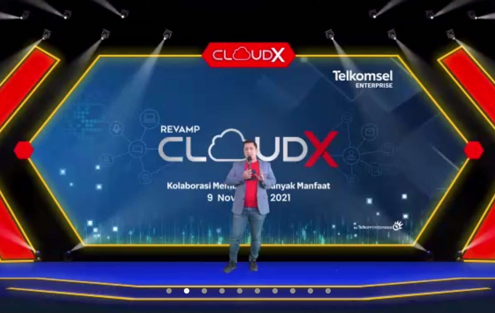 Telkomsel meluncurkan CloudX Meeting 2.0, sebuah produk baru hasil kolaborasi dengan Zoom. (foto: MNc Media)