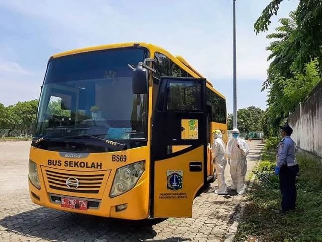 DKI PPKM Level 1, Bus Sekolah Dukung Proses PTM Terbatas