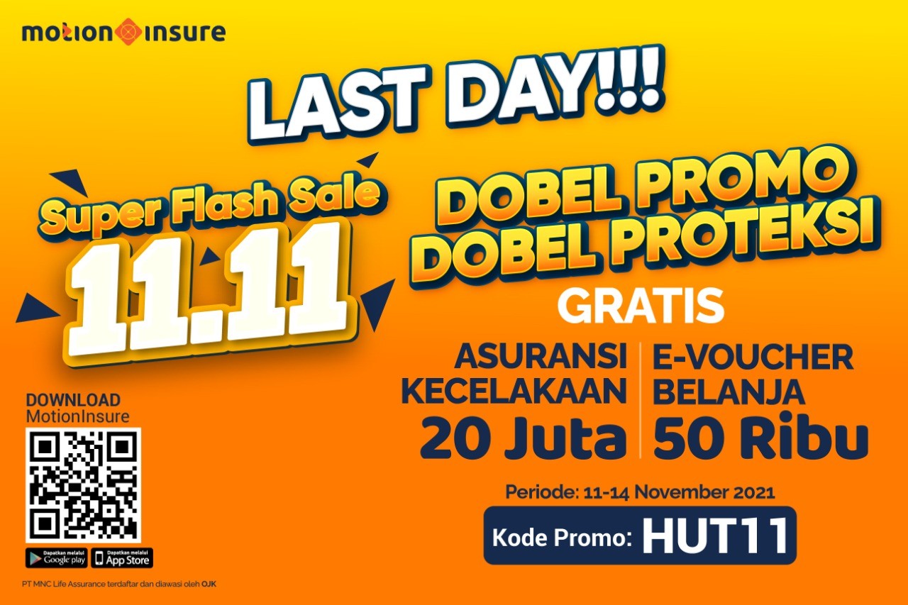 Buruan, Dapatkan Promo Hari Terakhir Super Flash Sale Serba Dobel di MotionInsure (Dok.MNC Media)