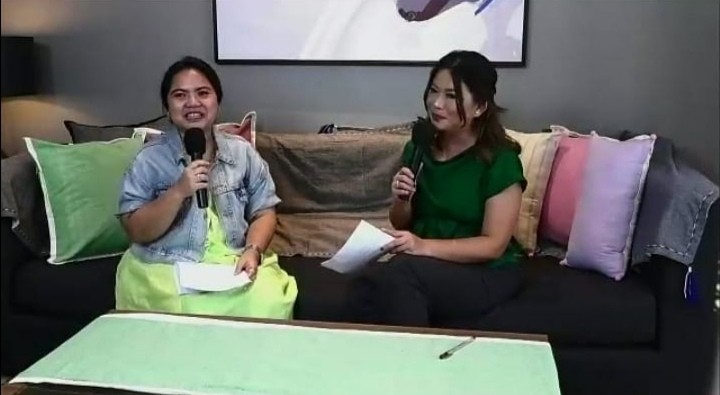 Indah Catur Agustin membuat alternatif material baru denga  daur ulang limbah tekstil. (Foto: MNC Media)