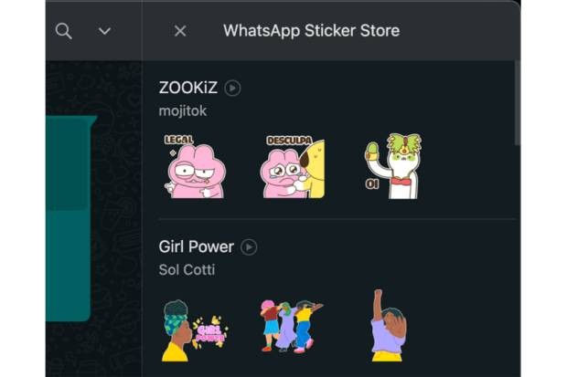 Fitur Sticker Store pada WhatsApp Web (MPI)