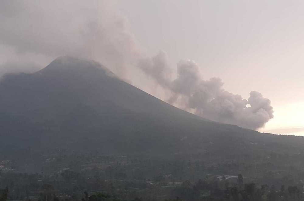 Terpantau Lewat Drone, Awan Panas Gunung Merapi Meluncur hingga 3,7 KM. (Foto: MNC Media)