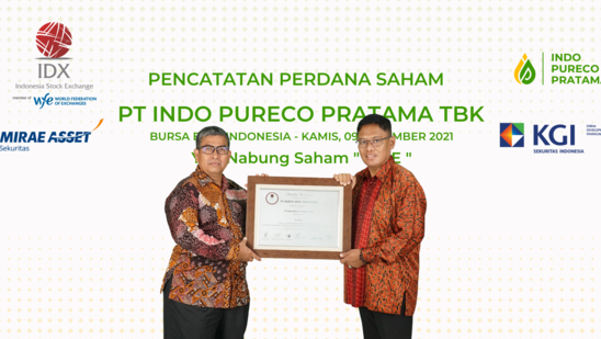 PT Indo Pureco Pratama Tbk resmi IPO di Bursa Efek Indonesia. (Foto: MNC Media)