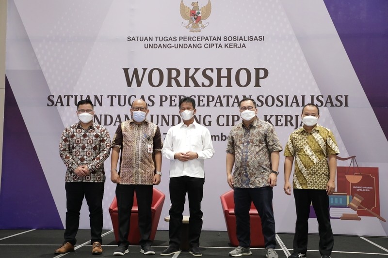 Gelar Workshop UU Cipta Kerja, Pemerintah Integrasikan Perizinan yang Lebih Mudah. (Foto: MNC Media)