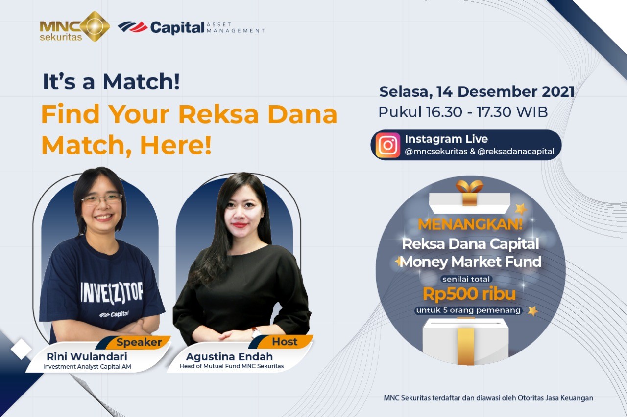 Saksikan IG Live MNC Sekuritas Pukul 16.30, Ada Strategi Investasi Reksa 2022 (FOTO:MNC Media)