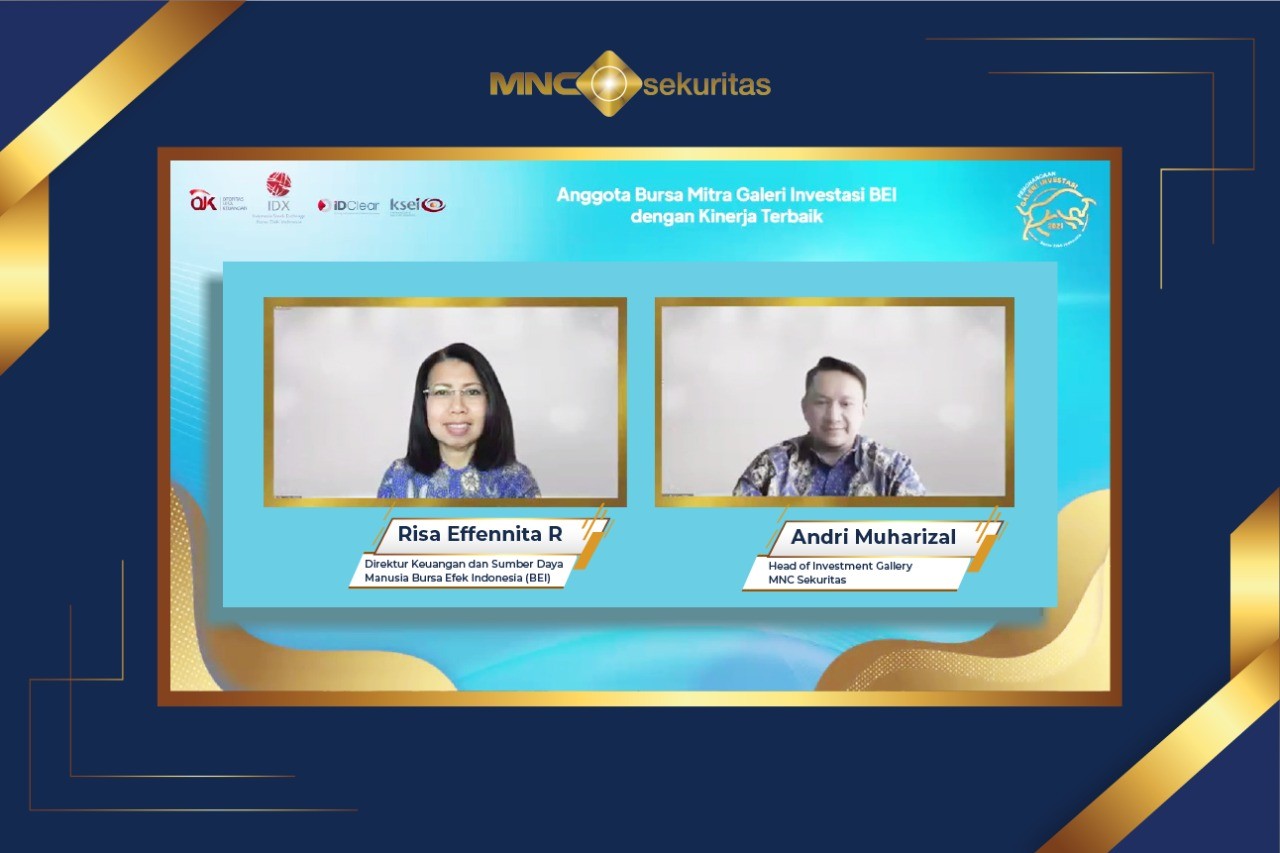 MNC Sekuritas Raih Predikat Anggota Bursa Terbaik di GI BEI Award 2021 (FOTO: MNC Media)