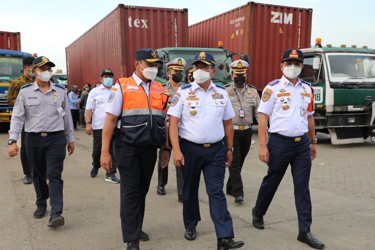 Tingkatkan Keselamatan, Kemenhub Gelar Ramp Check Angkutan Barang di Tanjung Priok(Dok.MNC Media)