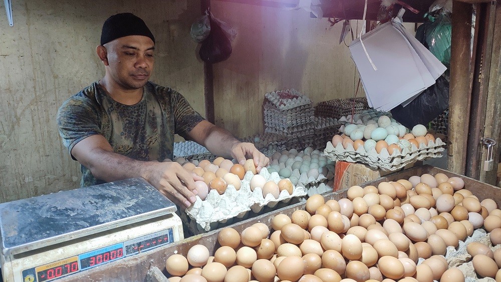 Kenaikan Harga Telur Ayam di Palembang Diprediksi Berlanjut hingga Dua Pekan (FOTO:MNC Media)