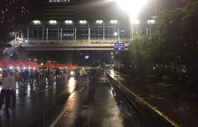 Polda Metro Jaya menerapkan Crowd Free Night (CFN di 11 titik jalan di DKI Jakarta.  (Foto: MNC Media)