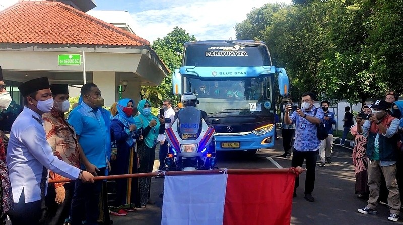 Kemenag Lepas Keberangkatan Kloter Pertama Jamaah Umrah Indonesia(Dok.Ist)