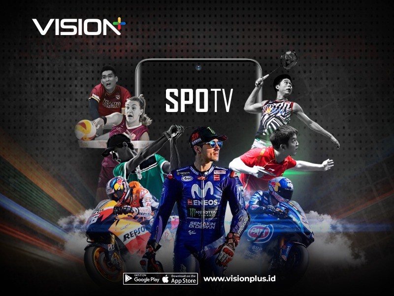 Pertama di Indonesia, Vision+ Hadirkan Streaming Channel Olahraga Premium SPOTV. (Foto: MNC Media)