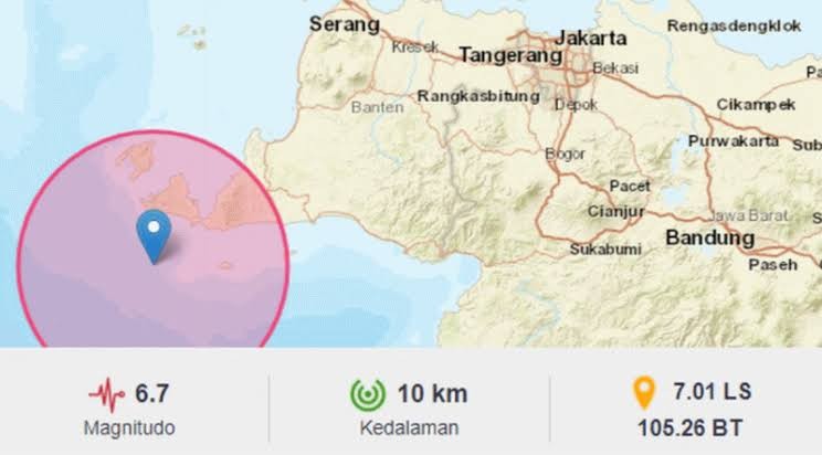 Gempa Bumi 6,7 SR Guncang Banten, Getaran Dirasakan hingga Bandung (FOTO:MNC Media)