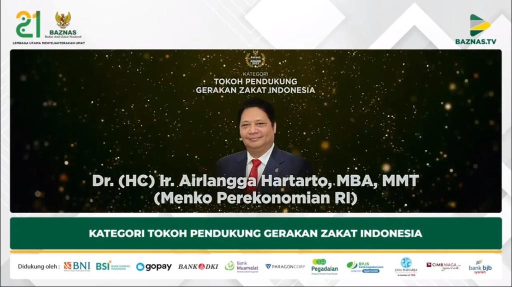 Airlangga Raih BAZNAS Award 2022 (Dok.MNC Media)