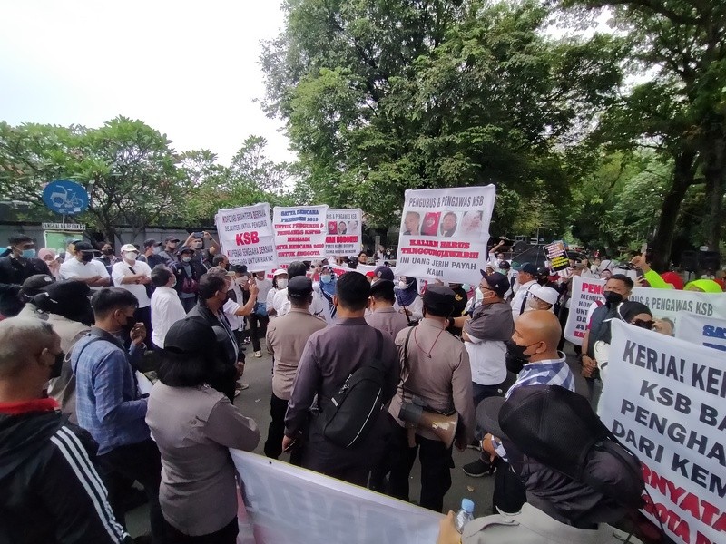 Nasabah Unjuk Rasa, Koperasi Simpan Pinjam di Bogor Rugikan Rp8,6 Triliun (Dok.MNC Media)