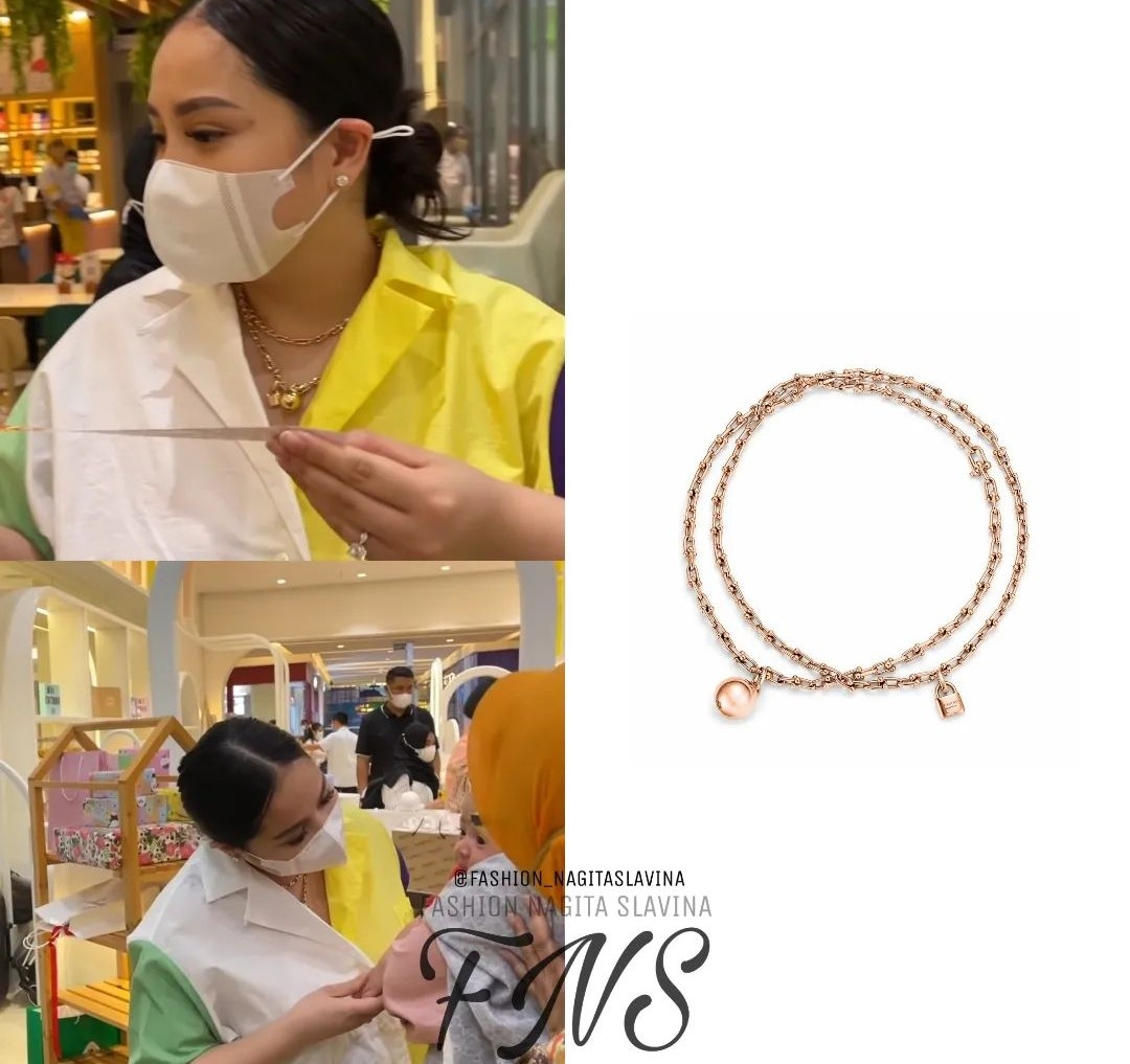 Kalung yang dikenakan Nagita Slavina dibanderol seharga Rp 286.800.000.  (Foto: MNC Media)