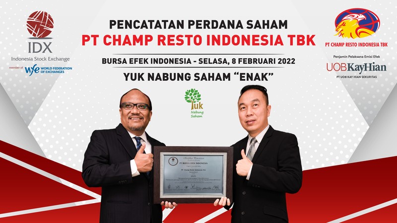 Resmi Melantai, Champ Resto (ENAK) Bakal Lunasi Utang dan Tambah Belanja Modal. (Foto: MNC Media)