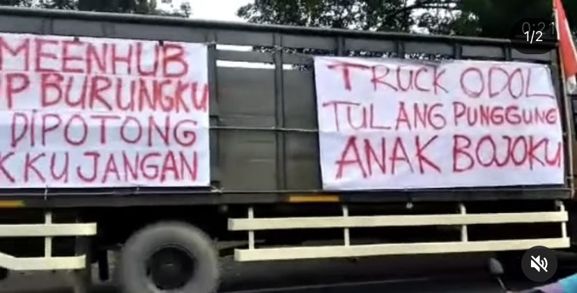 Geruduk Kantor Kemenhub, Sopir Truk Protes Aturan ODOL (FOTO: MNC Media)