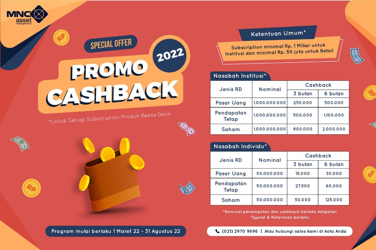Buruan Beli Reksa Dana di MNC Asset Management, Hujan Cashback! (FOTO: MNC Media)