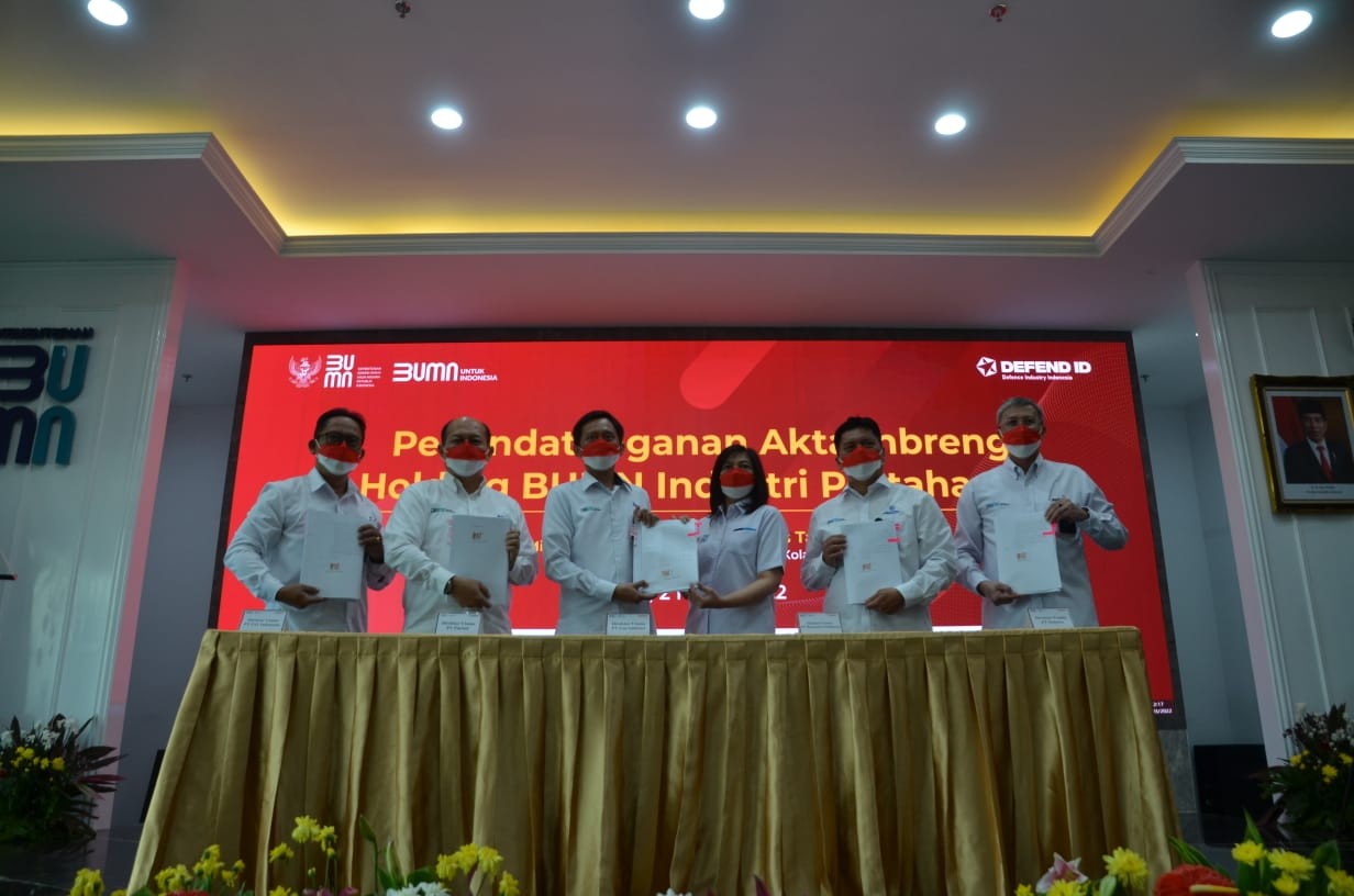 Pemerintah baru saja meresmikan Holding BUMN Industri Pertahanan gabungan dari beberapa BUMN. (Foto: MNC Media)