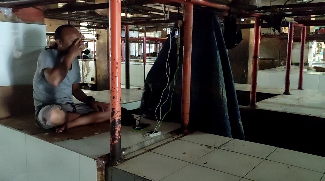Para pedagang daging di pasar Pondok Gede, Bekasi, Jawa Barat masih enggan untuk kembali berjualan.  (Foto: MNC Media)