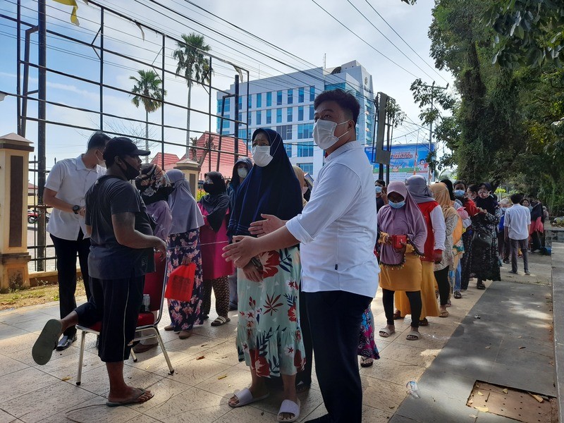 Operasi Pasar Minyak Goreng Bengkulu, Warga Wajib Celup Jari ke Tinta  (Dok.Ist)