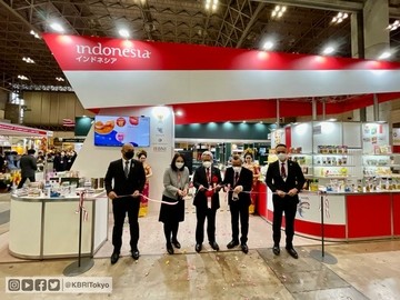Paviliun RI di FOODEX 2022 Diresmikan, Jepang Minati Udang “Black Tiger” dari Papua (FOTO: MNC Media)